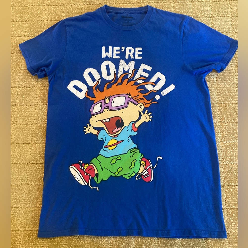 RUGRATS distressed lettering Chuckie mens t-shirt sz M
